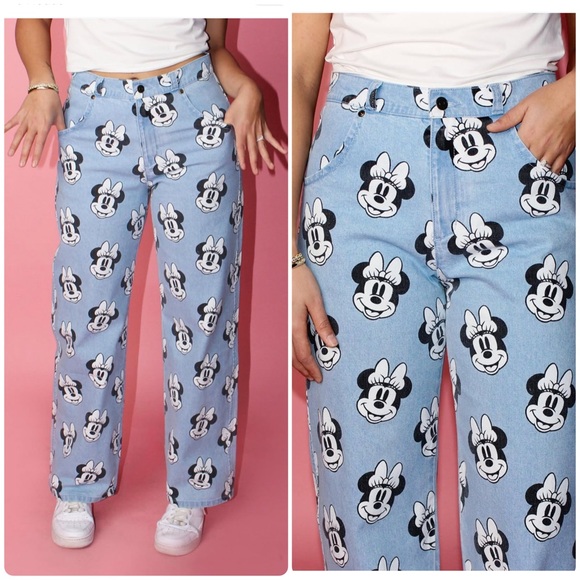 Cakeworthy Disney Minnie Mouse printed denim jeans size 36 - Picture 2 of 10